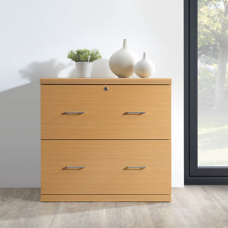 Alpine 2-Drawer Lateral File With Lockdowel Fastening System, Natural Finish
