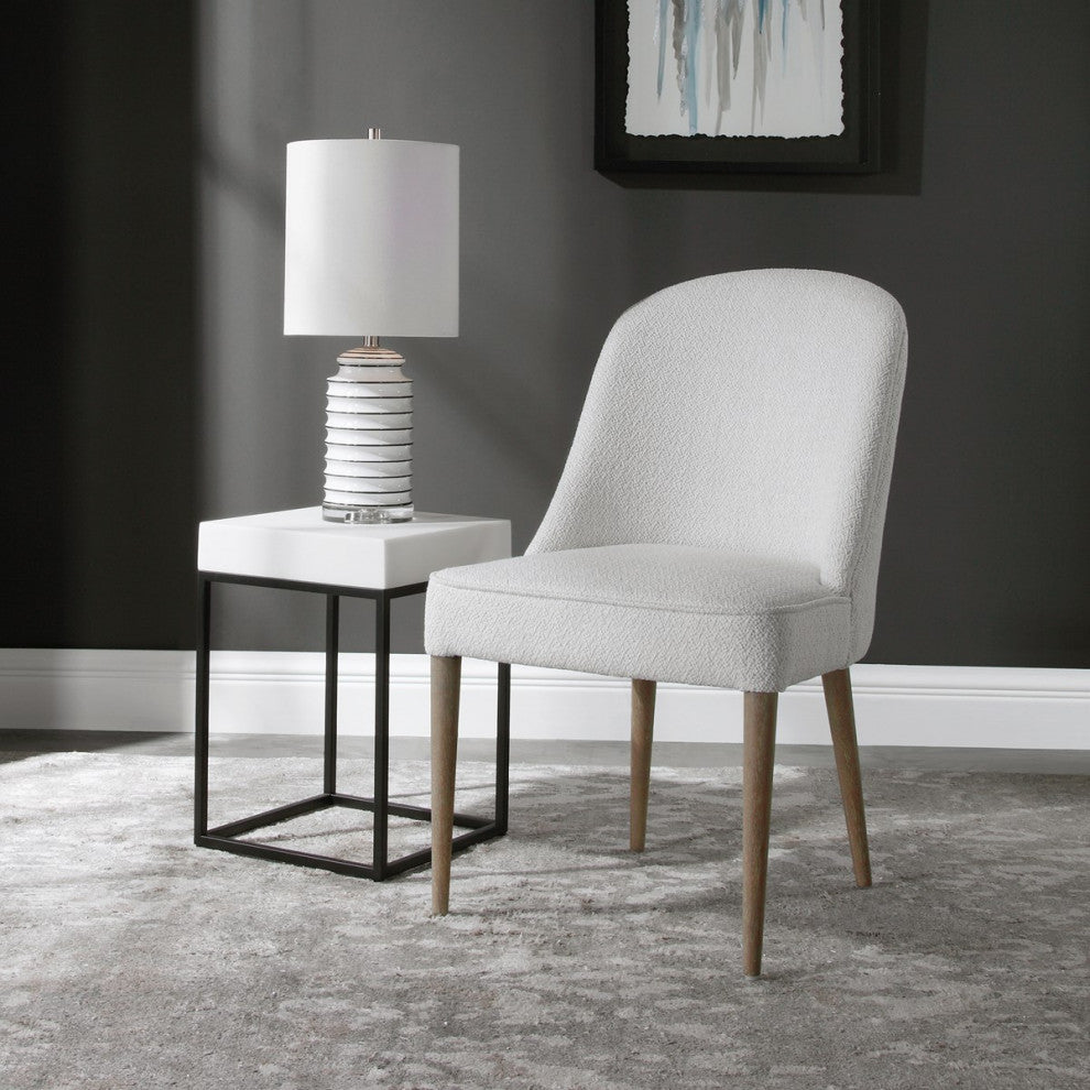 Uttermost Brie Armless Chair, White,Set of 2 23558-2