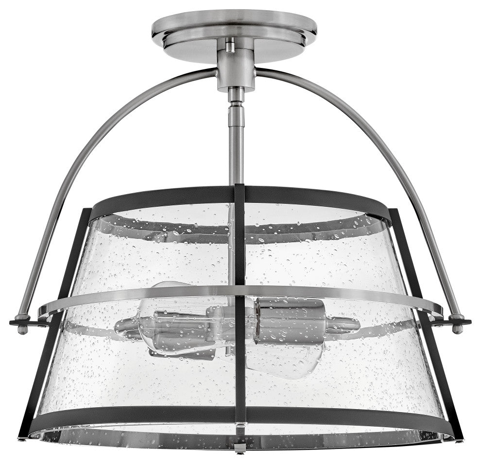 Hinkley Tournon Medium Semi-Flush Mount, Brushed Nickel