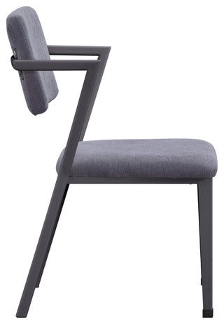 ACME Cargo Chair, Gray Fabric and Gunmetal