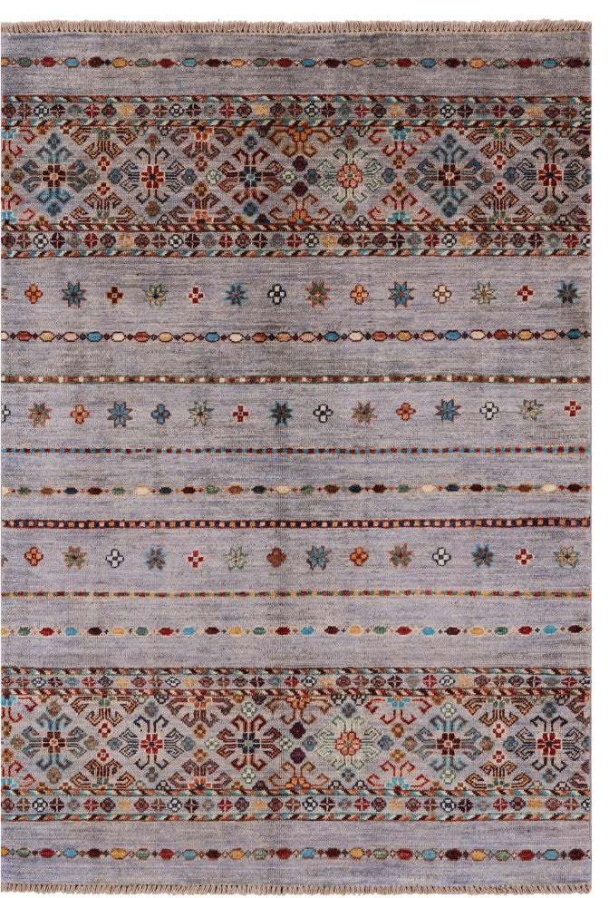 3' 5" X 4' 11" Khorjin Super Kazak Handmade Wool Rug - Q12612