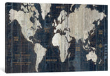Old World Map Blue by Wild Apple Portfolio
