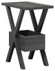 Rectangular Grey Laminated Wood Accent Table