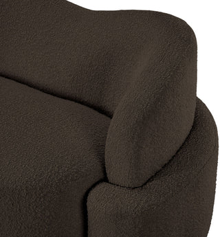 Principessa Boucle Fabric Chair, Brown, Loveseat