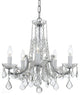 Crystorama Traditional Crystal Five Light Chandelier 4576-CH-CL-MWP