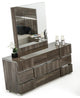 HomeRoots 39" Ebony MDF Veneer and Glass Mirror