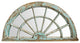 Consigned Blue Window Transom Arch Mirror