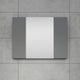 Medicine Cabinet With 3 Doors, Gray, 32"