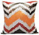 Orange Decorative Euro shams 26"x26" Silk, Fiery Mountain