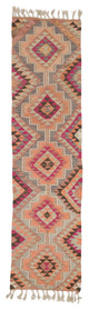 Vintage Turkish Kilim Runner 3' 1" x 11' 10", 37 in. x 142 in.