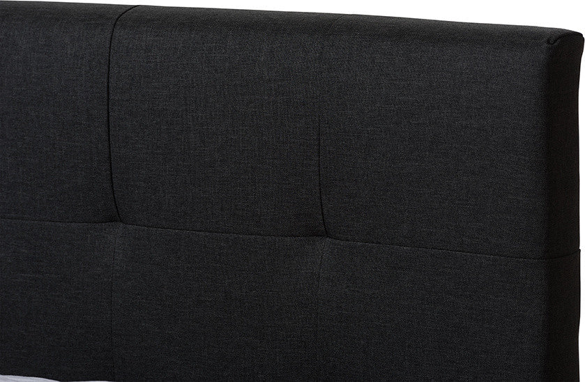 Brookfield Charcoal Gray Fabric Bed, King
