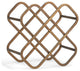 5-Bottle Gold Metal Tabletop Wine Bottle Holder