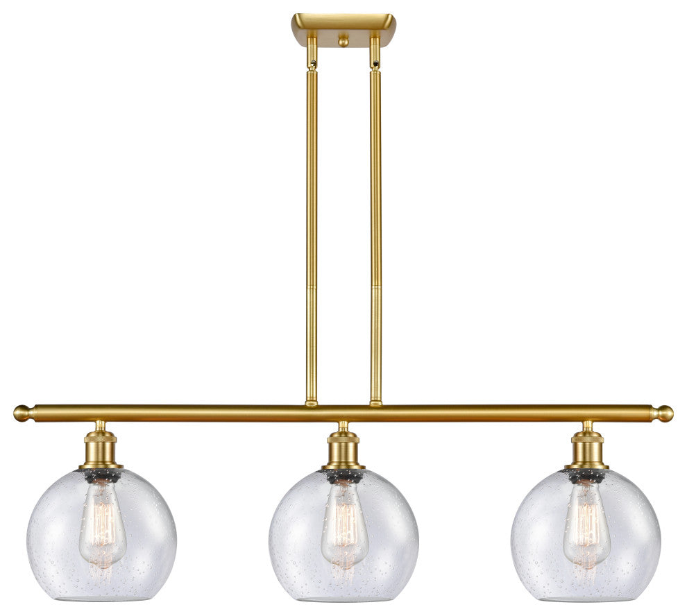 Innovations Lighting 516-3I-SG-G124-8 Athens 3 Light 36" Island Light
