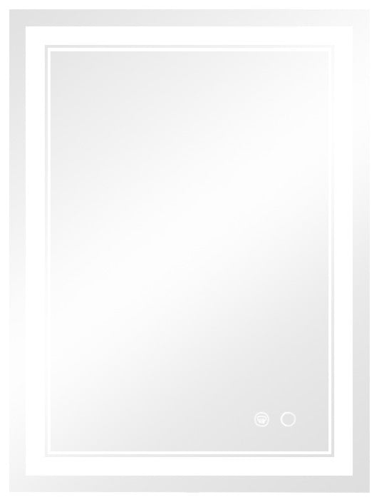 3-Colors LED Bathroom Mirror, Anti-Fog Memory Dimmable, Sliver, 24"x32"