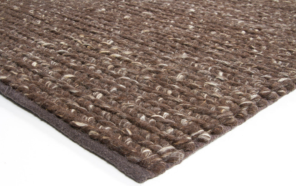 Valencia Contemporary Area Rug, Brown and Cream, 7''9"x10''6"
