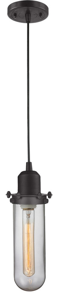 Innovations 900-1P-BK-CE228-BK-CL-LED Centri 1 Light Mini Pendant, Matte Black