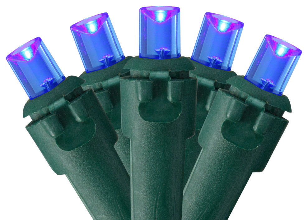 Set of 50 Blue LED Wide Angle Christmas Lights