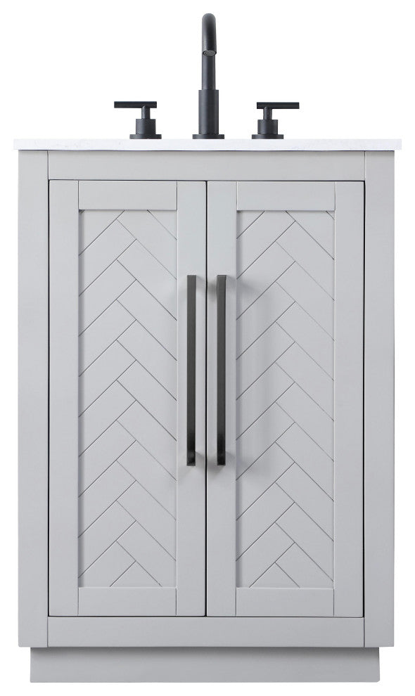 Home Living 24" Single Bathroom Vanity, Grey