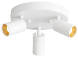 Vidalite Shura Integrated LED 3 Head Flush Mount, White
