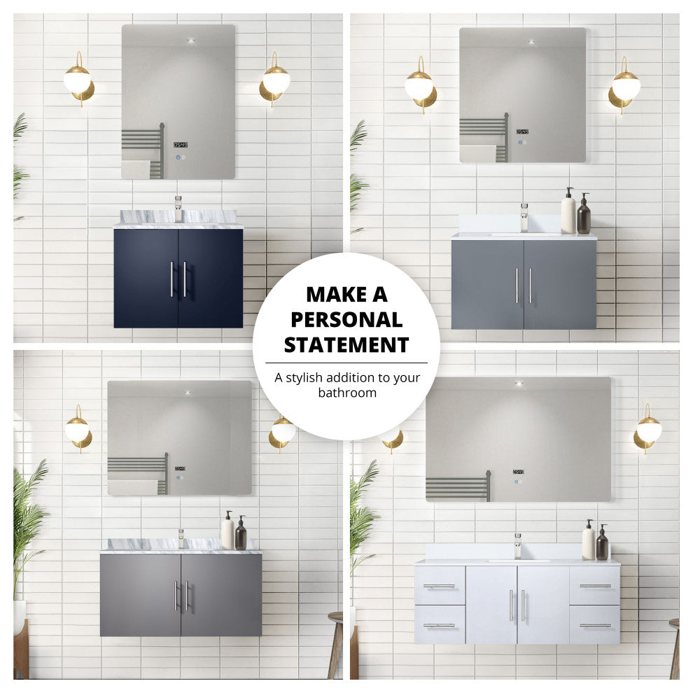 Geneva Transitional Navy Blue 72" Vanity Cabinet Only