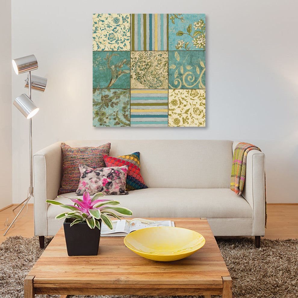 "Acqua Dreams I" by Chris Donovan, Canvas Print, 37"x37"