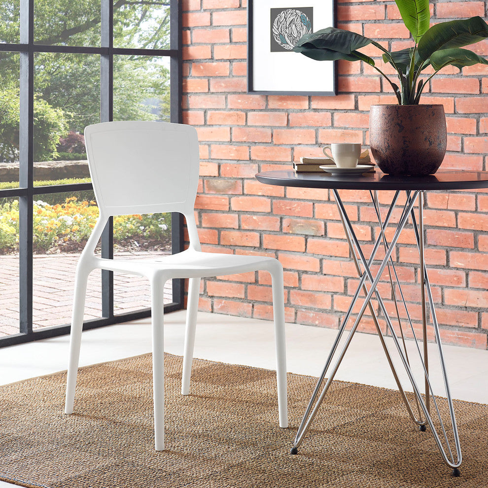 Modern White Fine Dining Side Chair