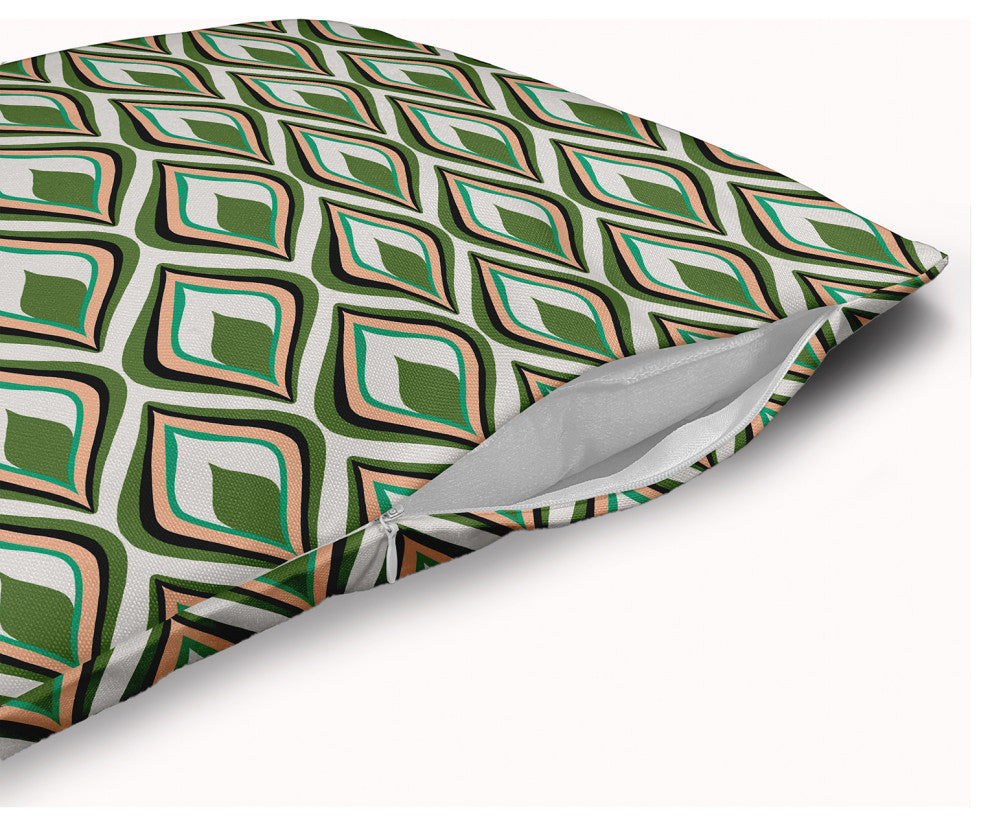 Feathers Accent Pillow With Removable Insert, Scallion, 16"x16"