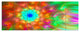 Amazing Multi Color Petals Dandelion, Floral Canvas Art Print, 70"x28", 6 Panels