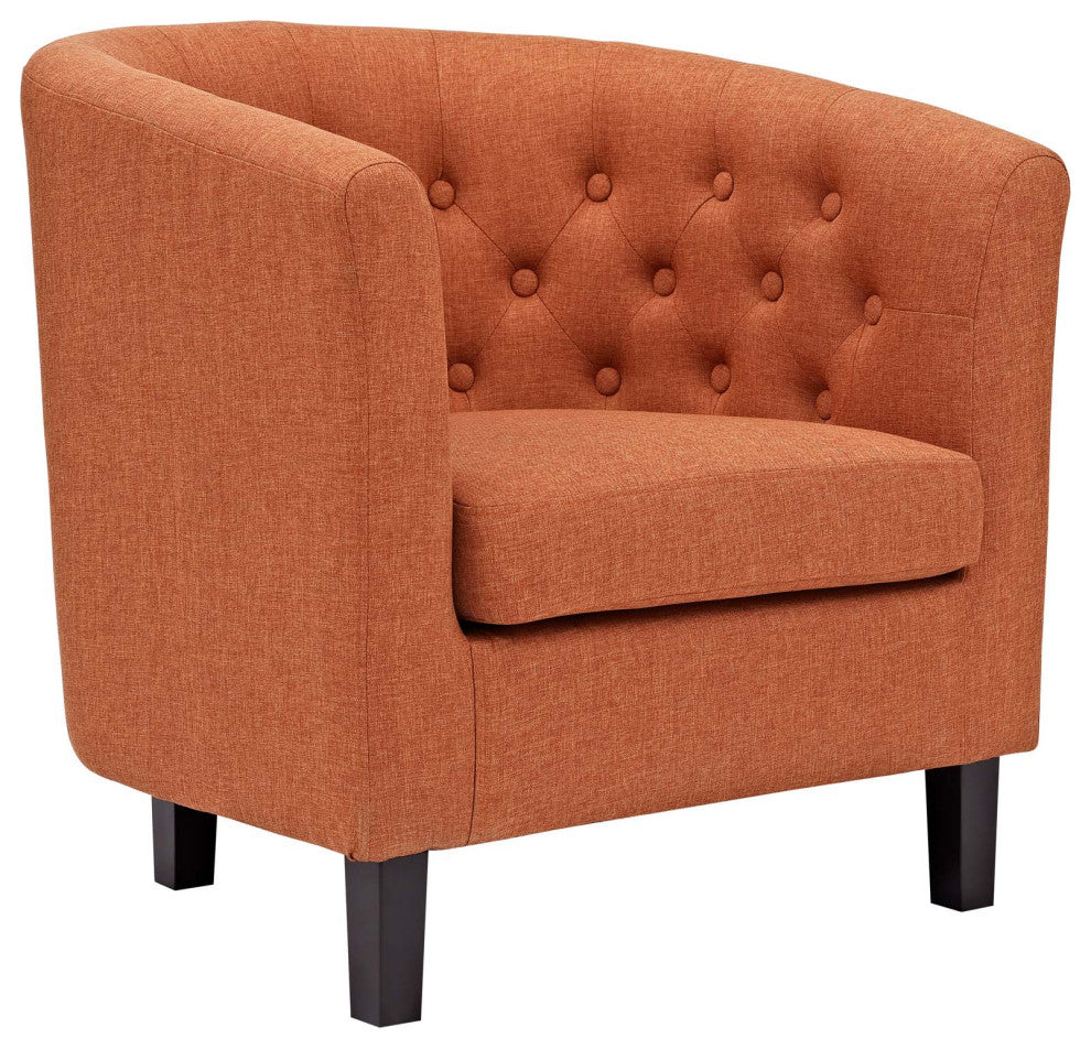Orange Prospect 2 Piece Upholstered Fabric Armchair Set