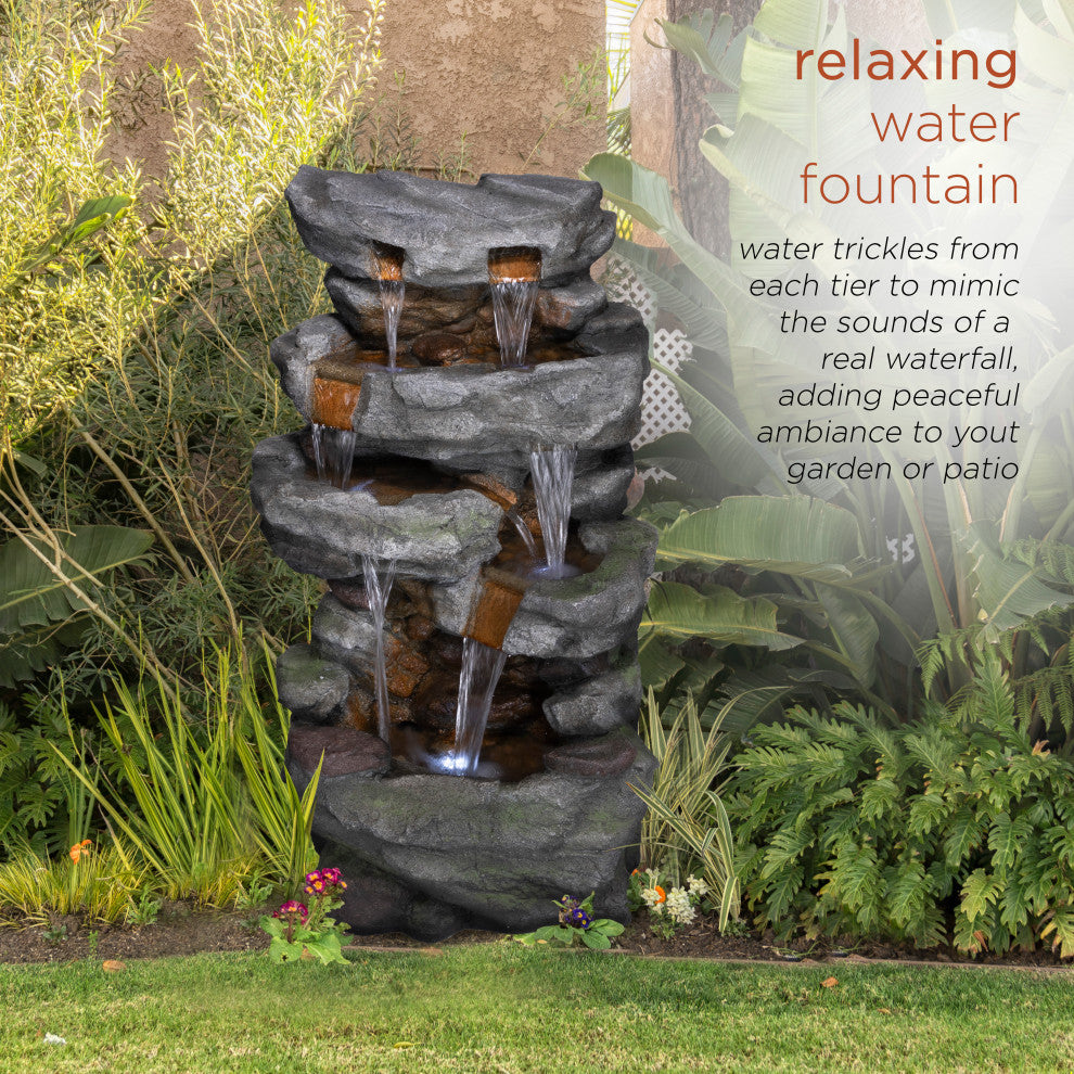 Cascading Stone Wall Fountain