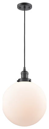 Beacon Mini Pendant, Oil Rubbed Bronze, Matte White