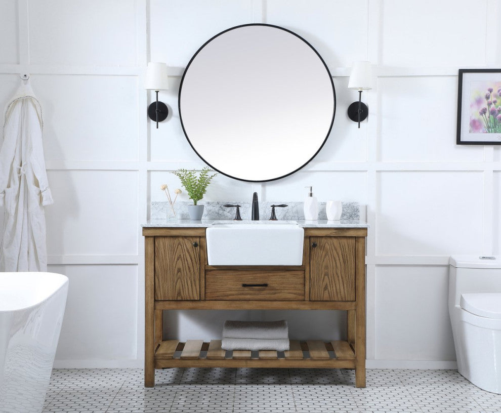 Home Living 22" Farmhouse Driftwood-Light Bathroom Vanity