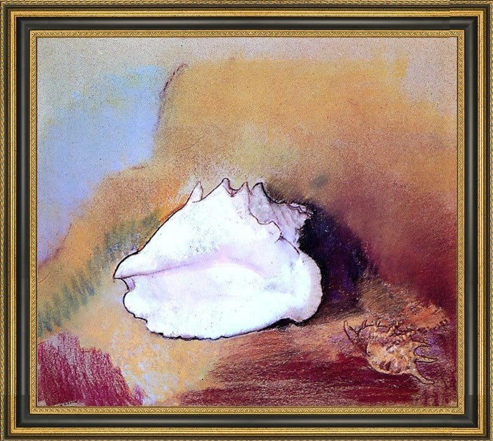 Odilon Redon The Seashell - 20" x 25" Framed Premium Canvas Print