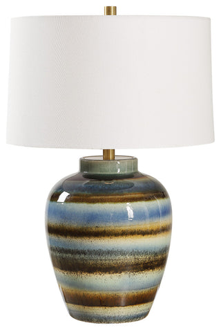 Uttermost Judarn Blue Brown Table Lamp