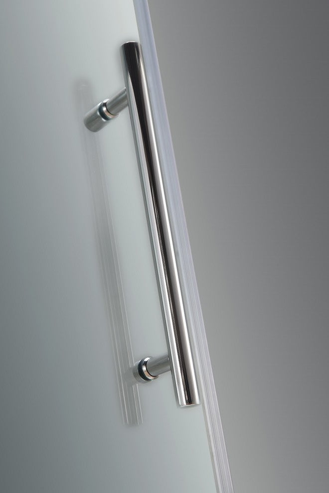 Aston Nautis Completely Frameless Hinged Shower Door, Chrome, 37"x72"