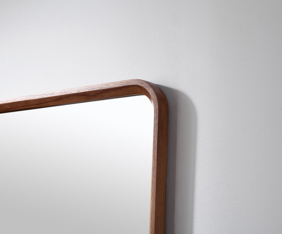 Vela Mirror, Walnut, 24"