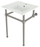 Kingston Brass KVBH252278 25" Console Sink, Legs, Single Faucet Hole