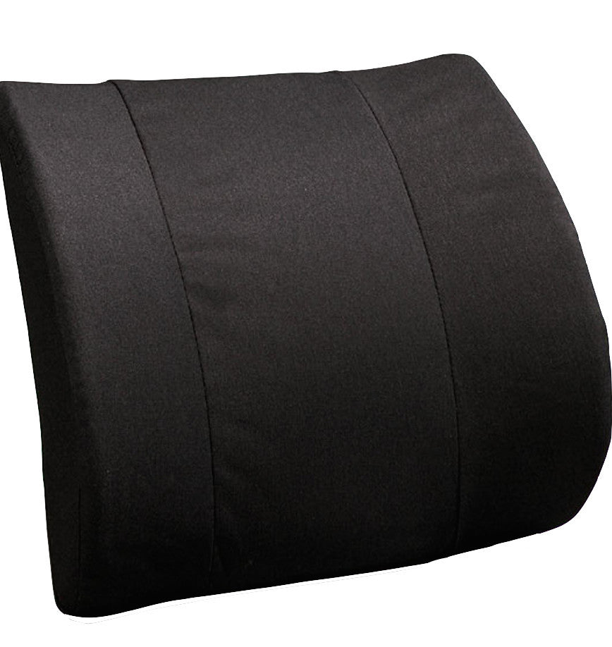 Jobri Premium Lumbar Flat Back Molded Foam, Black