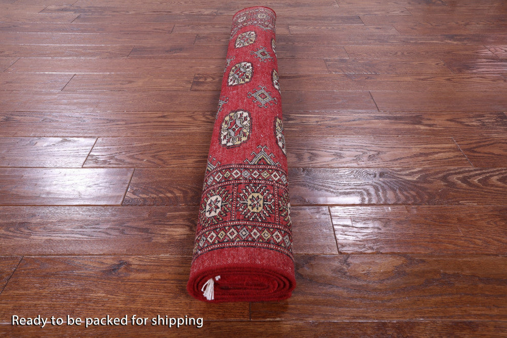 Signed Silky Bokhara Handmade Rug 4' 1" X 6' 2" - Q13766