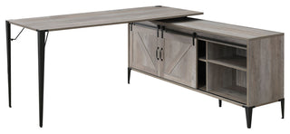 Zakwani Writing Desk, Gray Oak and Black