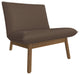 Cantor Leather Lounge Chair, Finish Shown: Fawn, Leather Shown: Slate