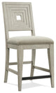 Riverside Furniture Cascade Upholstered Wood Back Counter Stool, Set of 2