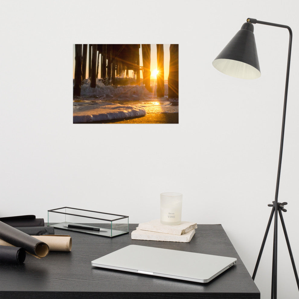 Sea Foam In The Sunlight Landscape Photo Unframed Wall Art Print, 12" X 16"