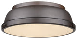 Duncan 14" Flush Mount, Rubbed Bronze With Rubbed Bronze Shade