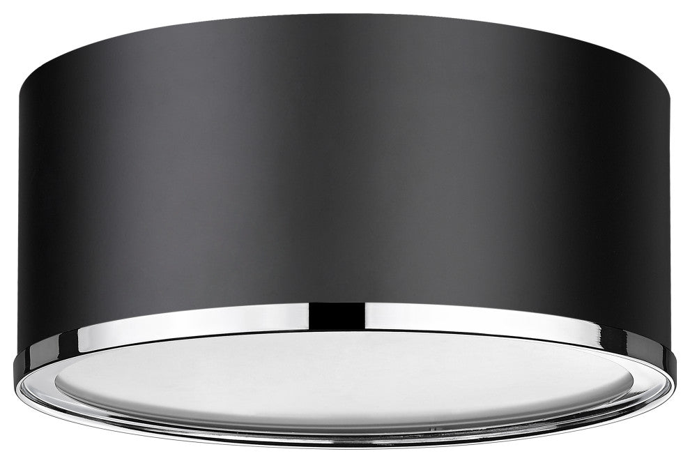 Zlite 2303F2-MB-CH 2-Light Flush Mount, Matte Black
