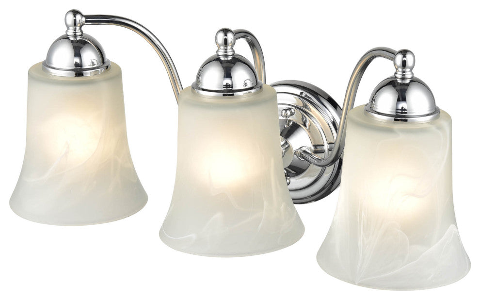 3 Light 18" Chrome Bathroom Vanity Light