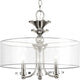 Marche' Collection 3-Light Semi-Flush Convertible, Polished Nickel
