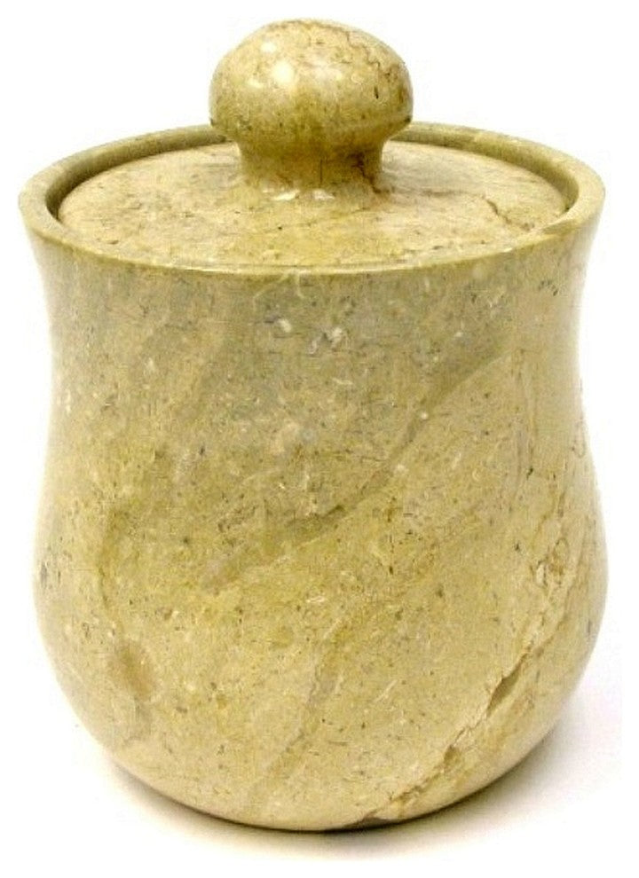 Sahara Beige Marble 7" Tall Modern Kitchen Canister