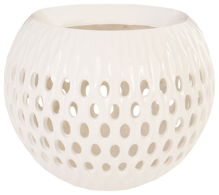 Breathe Planter, Gel Coat White