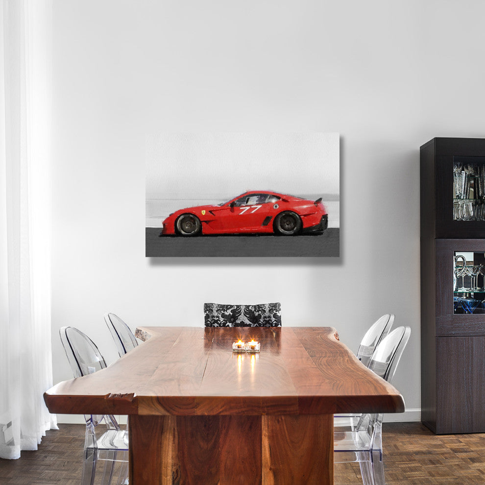 "2006 Ferrari 599 GTB Fiorano Watercolor" Fine Art Print